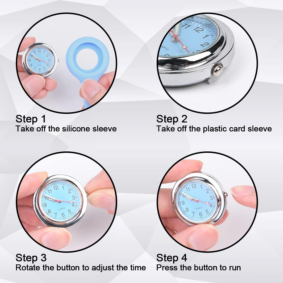Đồng hồ y tá bỏ túi, 3PCS y tá silicone pin với trục chính điều dưỡng và bất kỳ chuyên gia chăm sóc sức khỏe nào khác ...