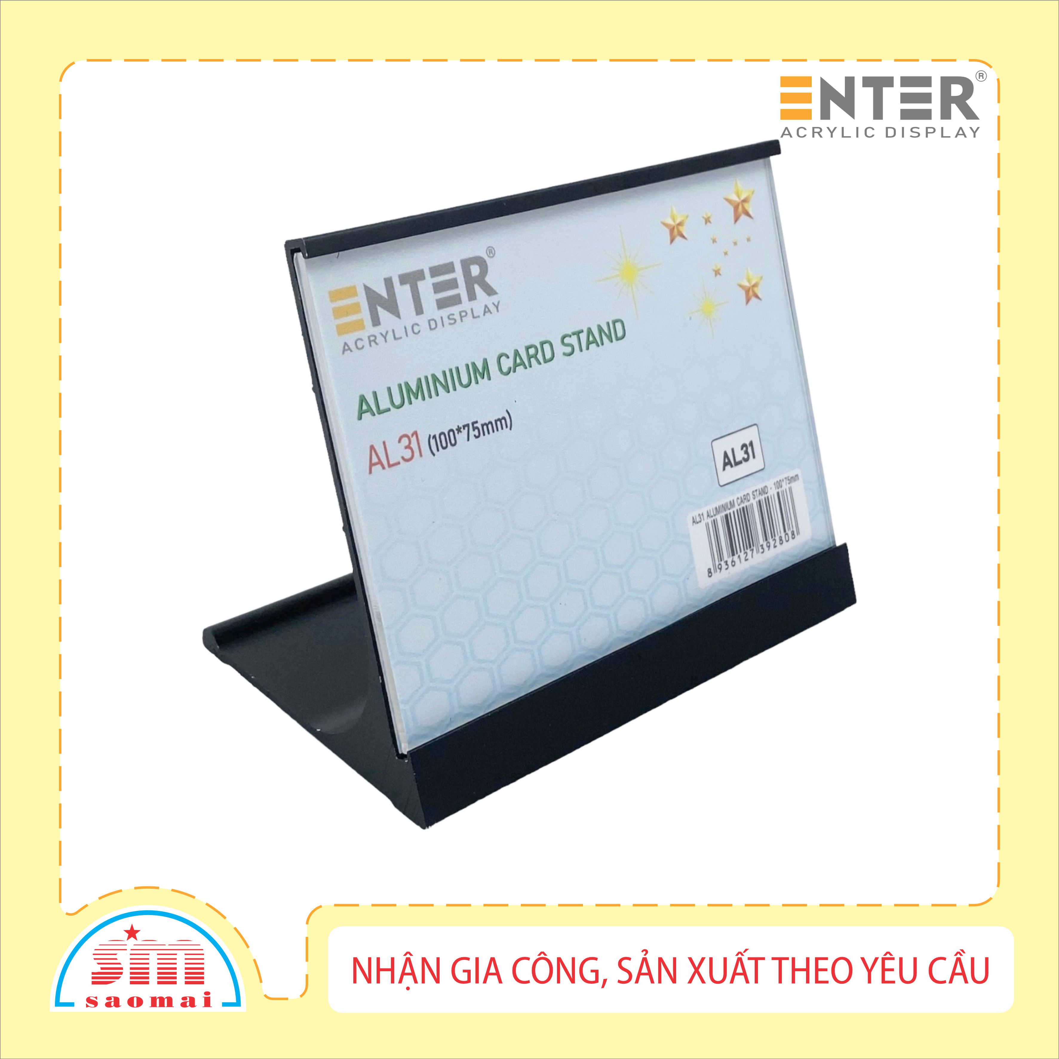 Bảng thông tin để bàn nhôm Enter AL31 100x75mm