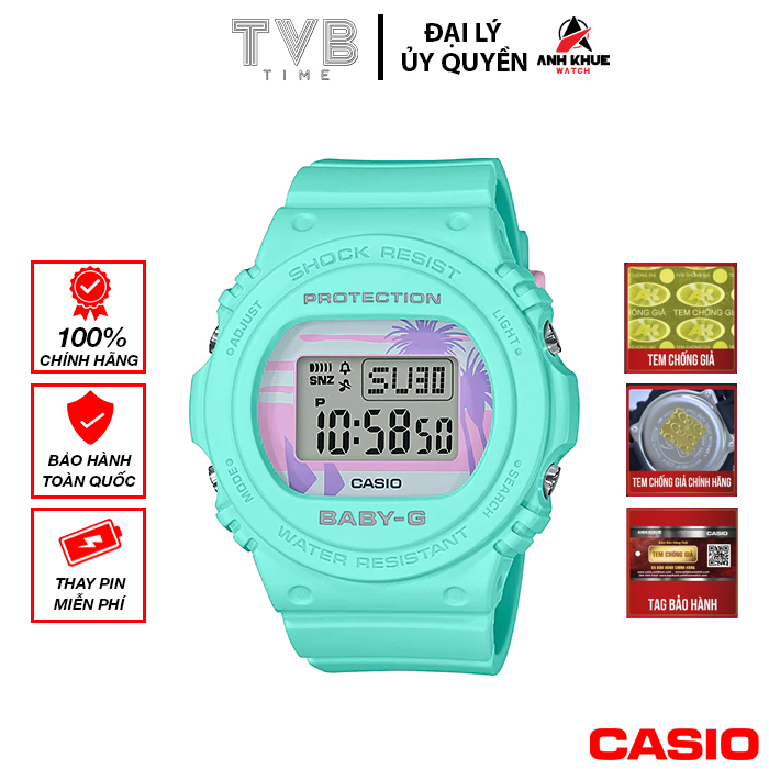 Đồng hồ nữ dây nhựa Casio Baby-G chính hãng BGD-570BC-3DR (43mm)