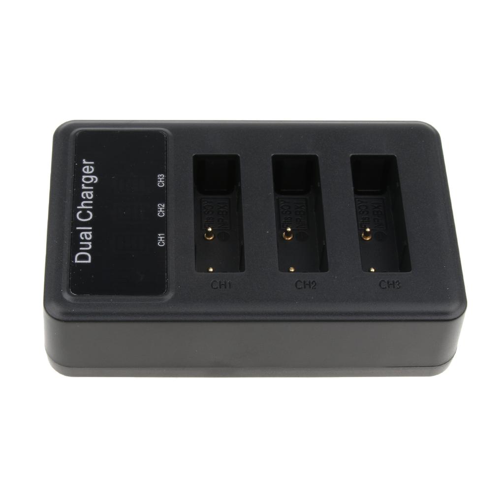 3-Channel Battery Charger for Sony NP-BX1 Cyber-shot DSC-RX100, DSC-RX100 II, DSC-RX100M II, DSC-RX100 III, DSC-RX100 V, DSC-RX100 IV, HDR-CX405