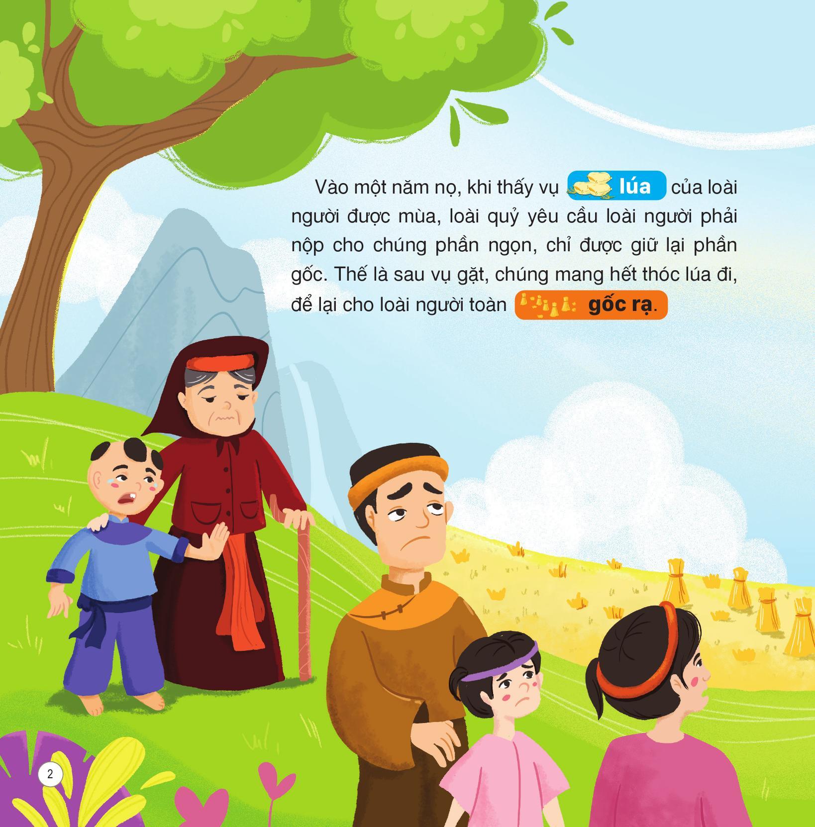 Sách - Truyện Cổ Tích Việt Nam - Sự Tích Cây Nêu Ngày Tết - Song Ngữ Việt-Anh