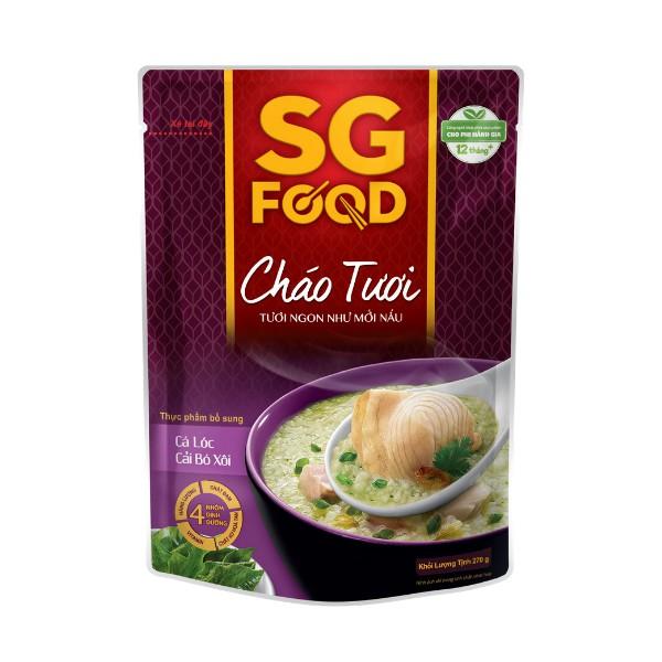 Cháo Tươi Sài Gòn Food Cá Lóc &amp; Cải Bó Xôi 240g