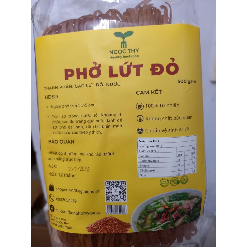 Phở gạo lứt ĐỎ ăn kiêng eatclean thực dưỡng gói 500gr