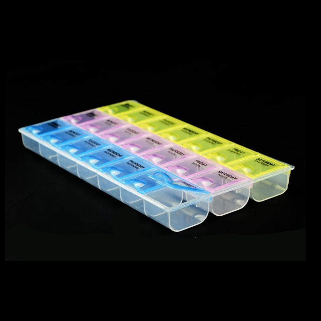 Colorful Plastic 21 Slots Electric IC Parts Wire Terminals Kit Storage Box
