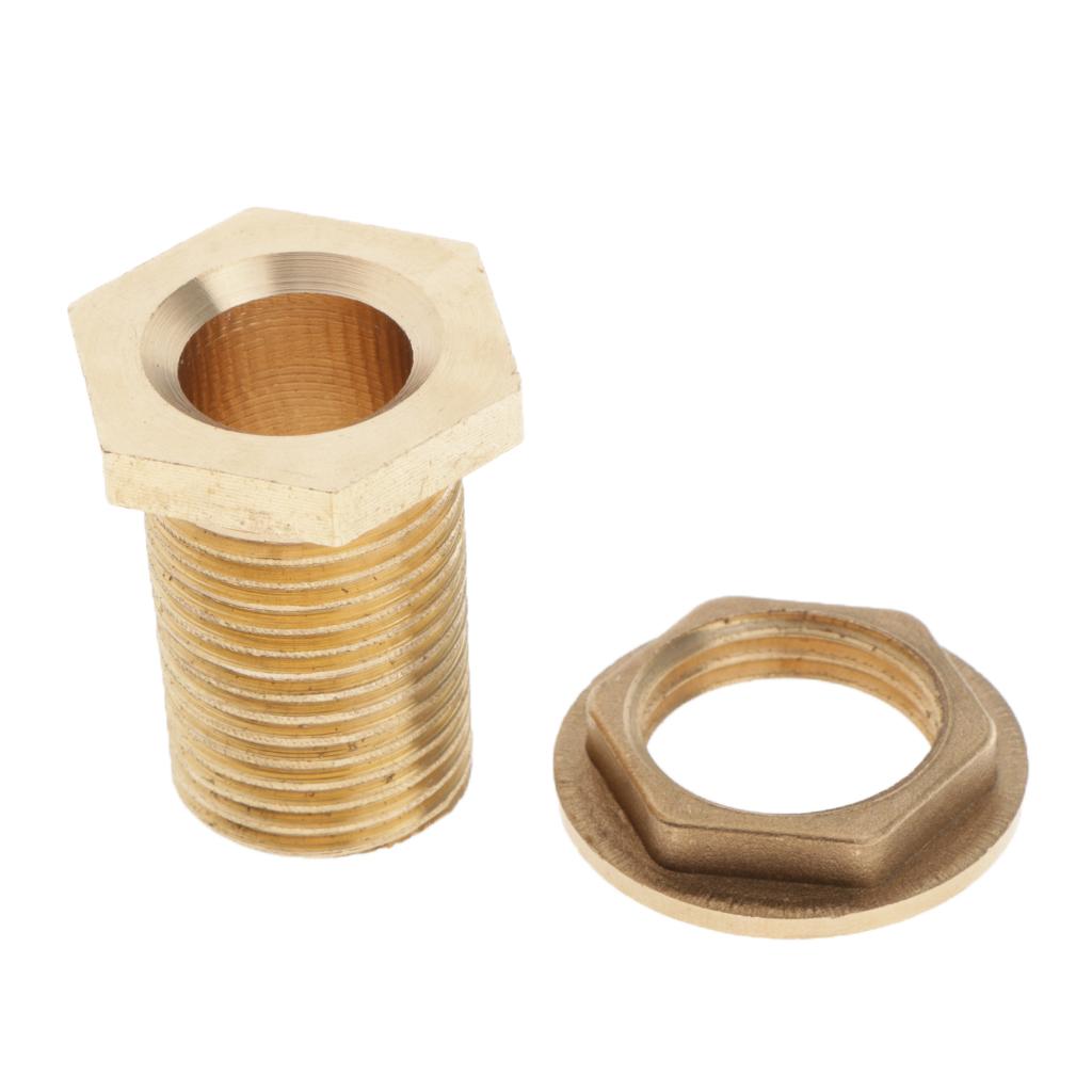 Brass Water Tank Connector Bulkhead Fitting With Rubber