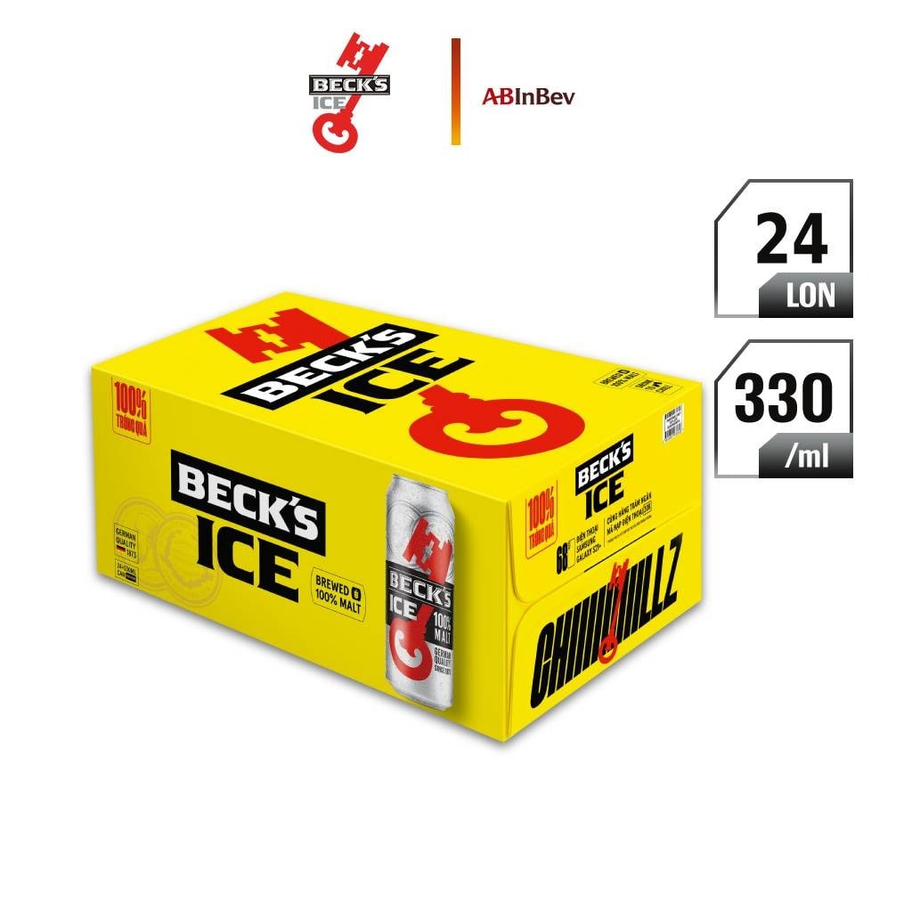 Thùng 24 Lon Beck's Ice - Phiên bản Tết (330 ml/ lon)