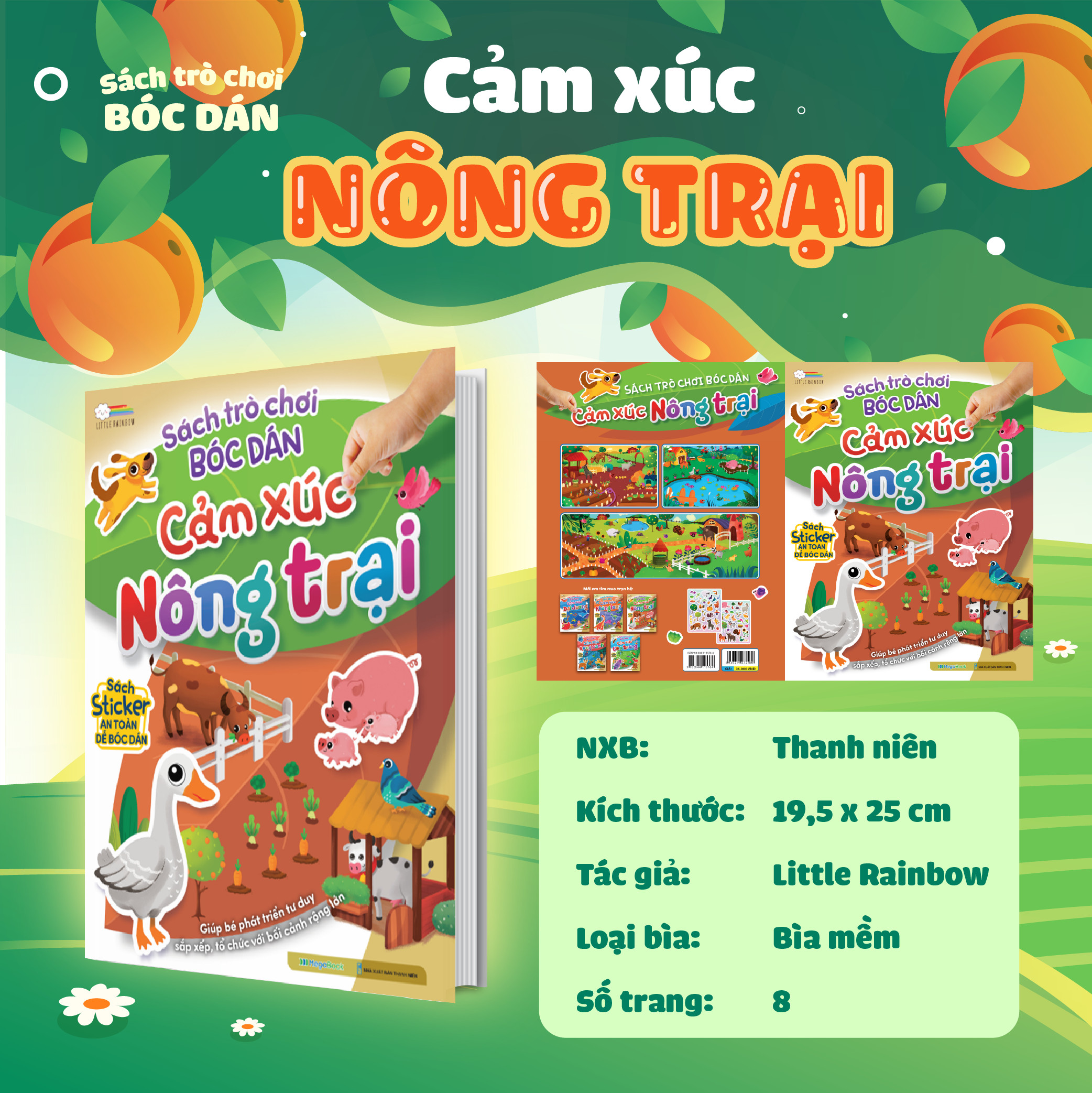 Sách trò chơi bóc dán - Cảm xúc Nông trại