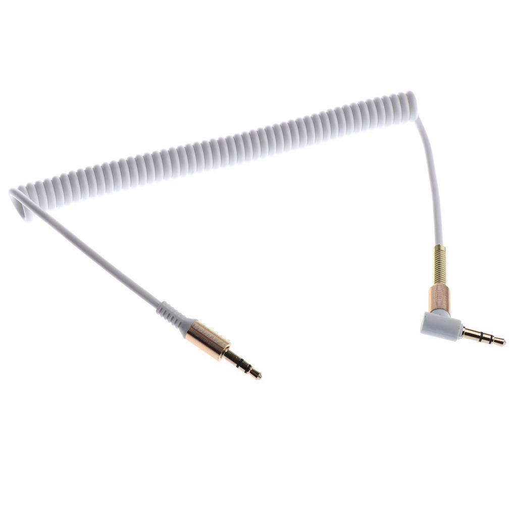 2 Piece 3.5mm Spring Elbow Audio Line for Apple iPhone iPod iPad Speakers
