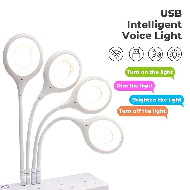 Đèn LED Tròn USB 5V Có Thể Gấp Lại Siêu Sáng Bảo Vệ Mắt Tiện Dụng