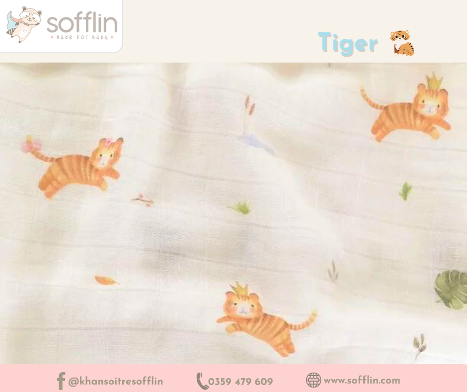 Combo 6 khăn sữa sợi tre Sofflin (Thái Lan) size S 30x30 cm