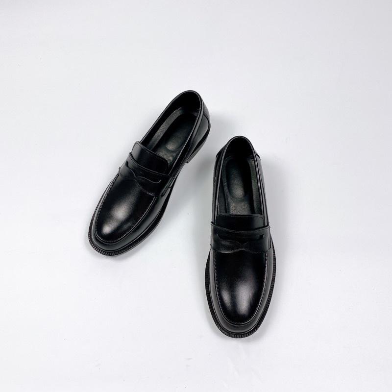 Giày Lười DECEMBER Penny Loafer Black White - LF03