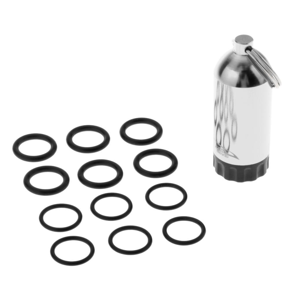 2-4pack Mini Scuba Diving Tank with 12 O Rings and Brass Pick Dive Key Chain