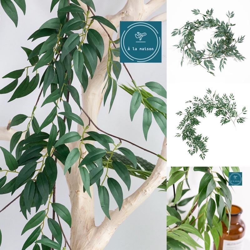 Dây lá liễu dài 180cm đẹp thanh mảnh dùng trong trang trí thiết kế, decor chụp ảnh