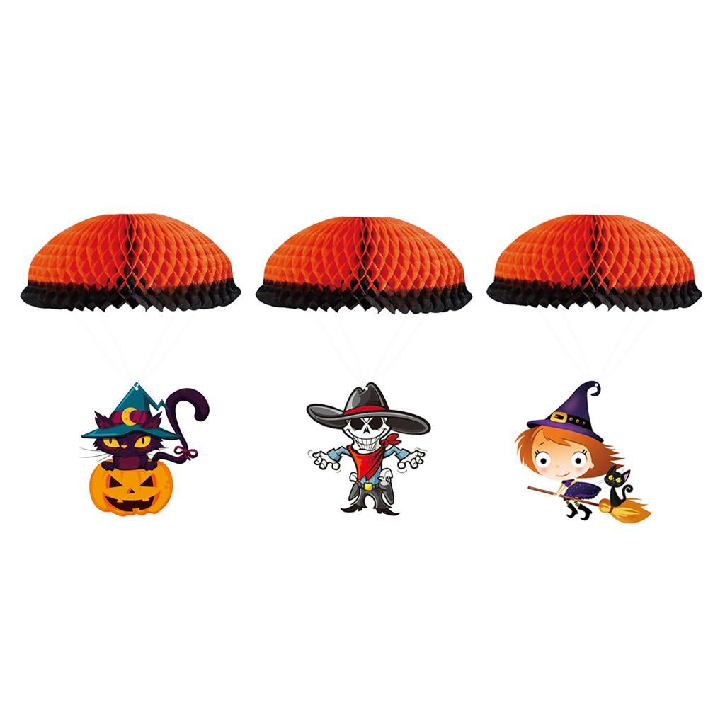 3pcs Halloween Witch Parachute Festival Home Halloween Party Decor Supplies