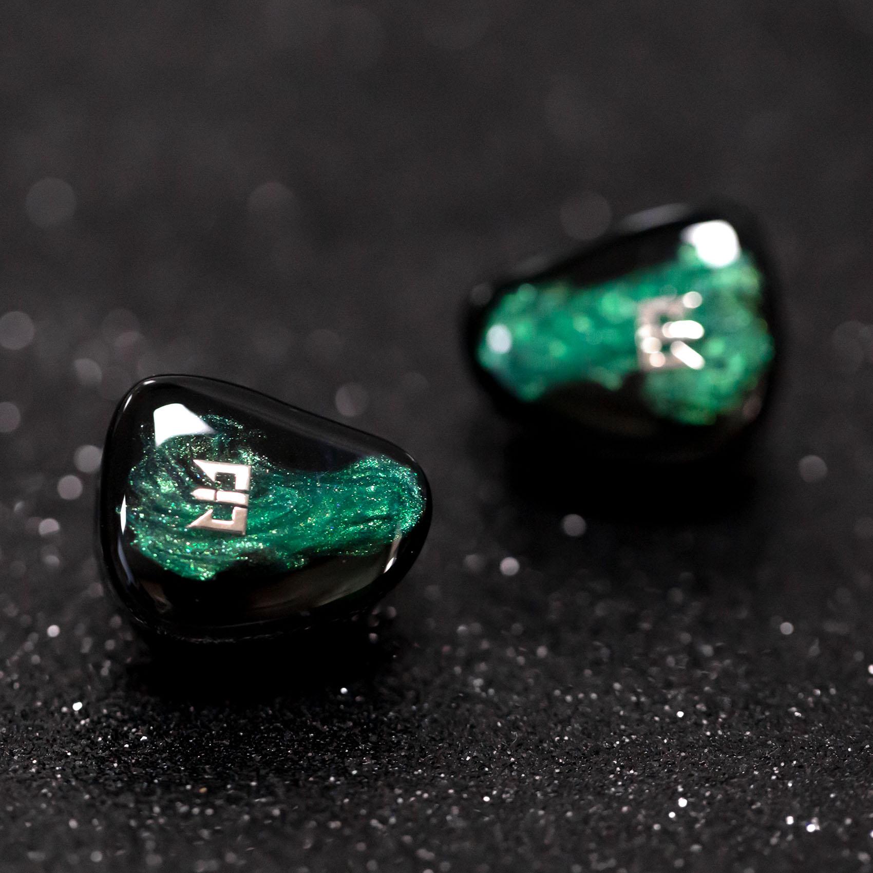TRI Star River 2DD Màn hình trong tai Tai nghe có dây 2Pin với Công tắc điều chỉnh Tai nghe HiFi Tai nghe chạy bộ thể thao Tai nghe nhạc DJ Tai nghe Màu sắc: Xanh lục 4,4mm