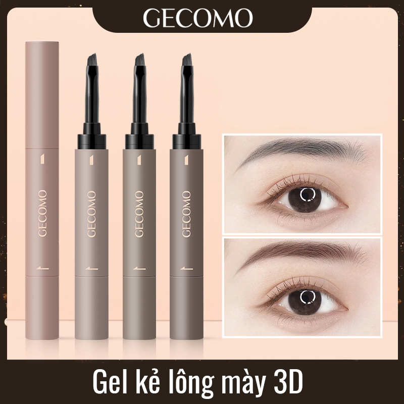 Gel kẻ lông mày lâu trôi và chống thấm nước 2 Trong 1 Gecomo Smooth EyeBrow Cream 1.2g