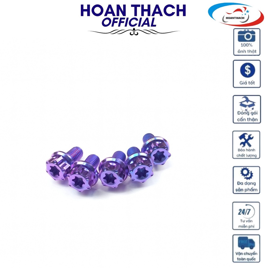 Ốc 8L10 Titan Tím Đầu Salaya dùng cho nhiều dòng xe  SP017498 (giá 1 con)