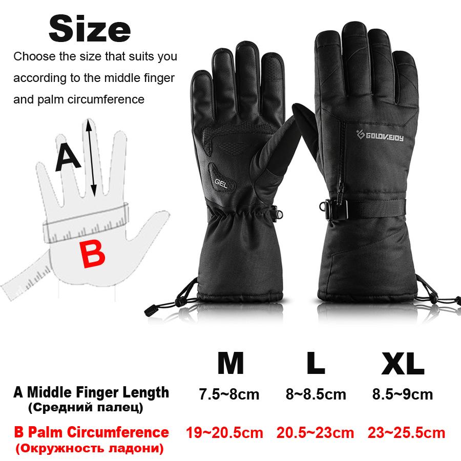 NEWBOLER 100% Chống Nước Găng Tay Xe Đạp Mùa Đông Nam Thể Thao Full Ngón Tay Nhiệt Xe Đạp Xe Máy Xe MTB Xe Đạp Đường Bộ Găng Tay
