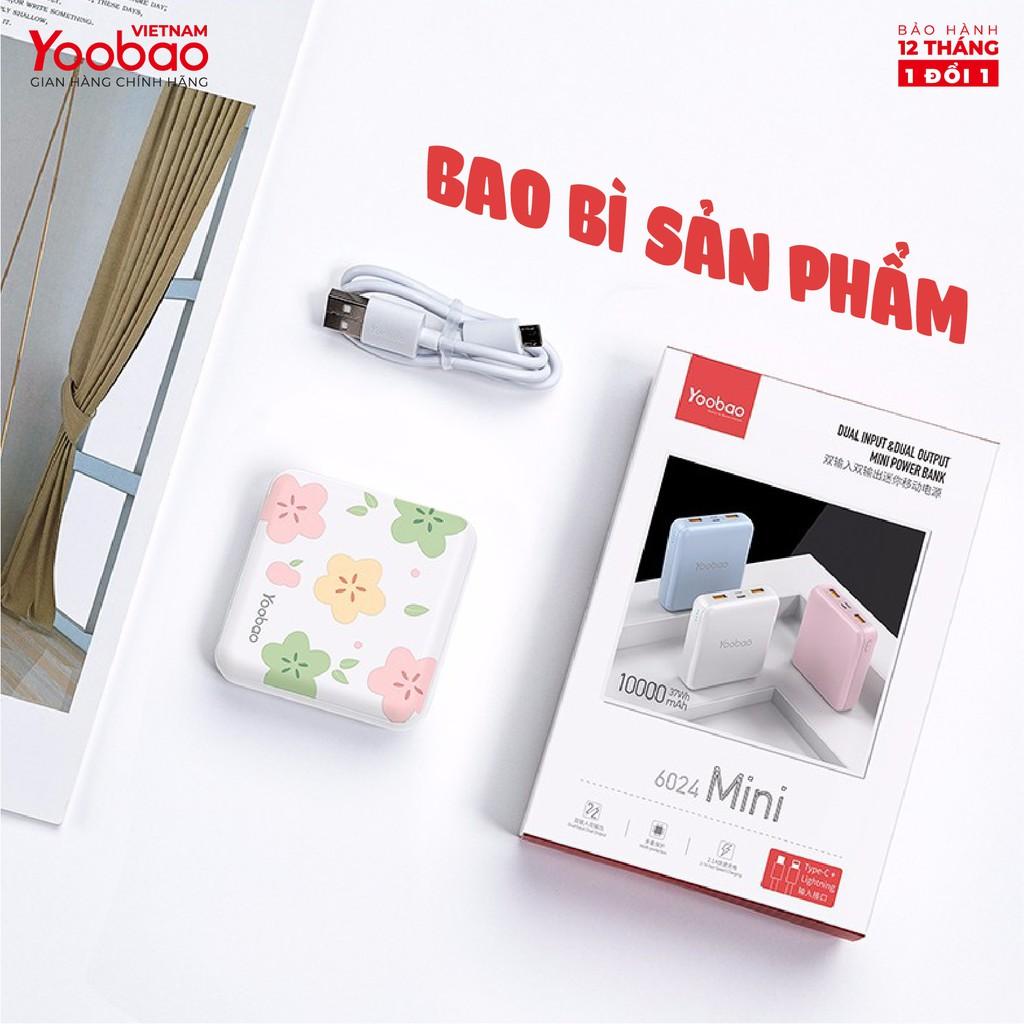 Sạc dự phòng mini dễ thương 10000mAh Yoobao M4 mini - Sạc đồng thời 2 cổng - Hàng chính hãng