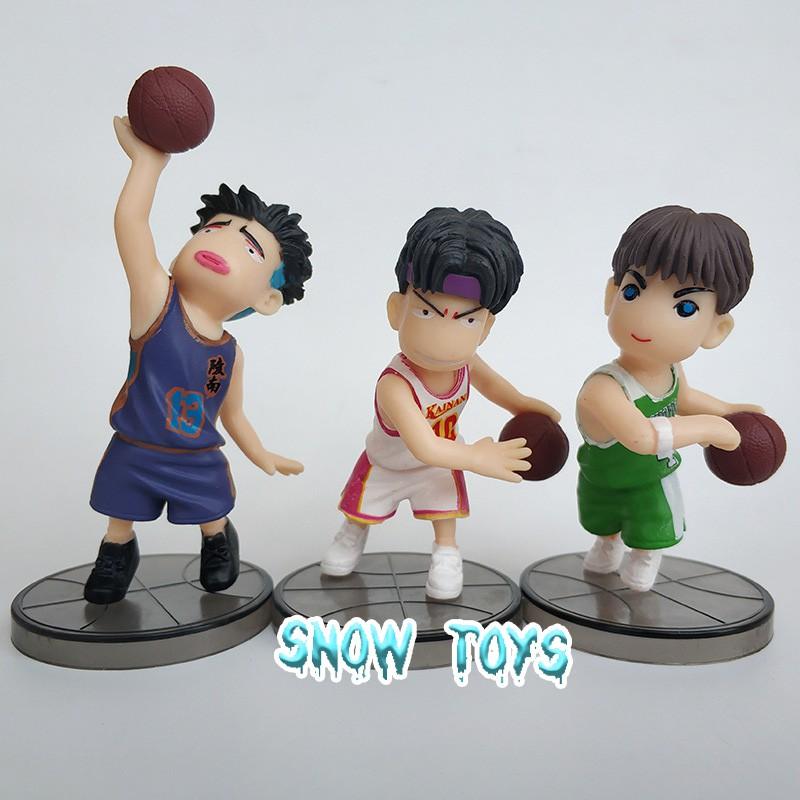 Mô hình Slam Dunk - Trọn bộ 5 nhân vật nổi bật - Sendoh Maki Kiyota Fujima Fukuda - Cao 8cm