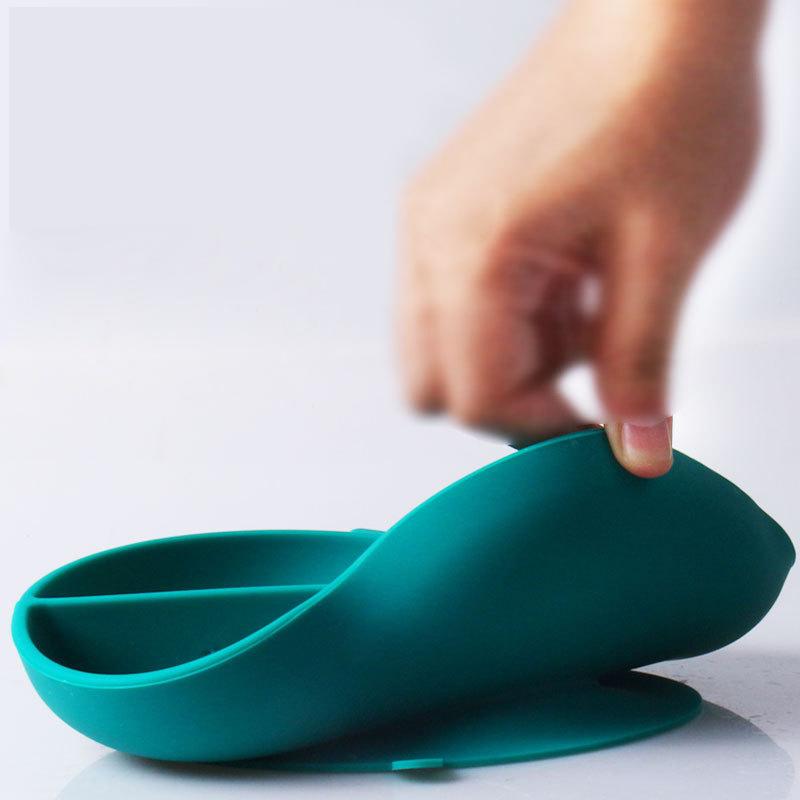 Yếm Cho Bé Ăn Dặm Silicone Đĩa Dùng Tiệc 1 Lưới Tấm Trẻ Em Ăn Nhẹ Khay Đựng Thực Phẩm Chống Trơn Trượt Hút Bát trẻ Em Bộ Đồ Ăn