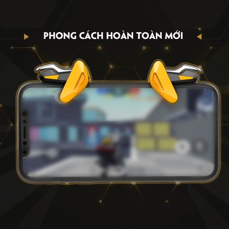 Bộ 2 nút bấm chơi game PUBG VINETTEAM CH-2 BEE, tay cầm chơi game dành cho điện thoại android/ios-4109-hàng nhập khẩu