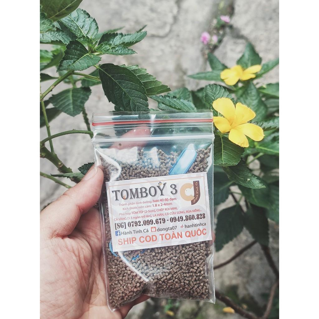 Túi zip 50gram Cám Tomboy 3 - dùng cho CÁ-TÉP-TÔM-CỬU SỪNG-LA HÁN-RÙA KIỂNG