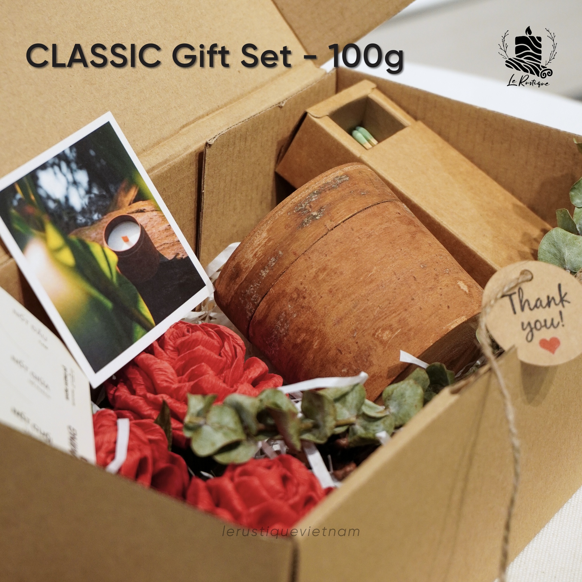 Set Quà Tặng Nến Thơm Trị Liệu Le Rustique Phiên Bản Classic - 9 Mùi Hương - Nến Thơm Cao Cấp - An Toàn Sức Khỏe - 100g