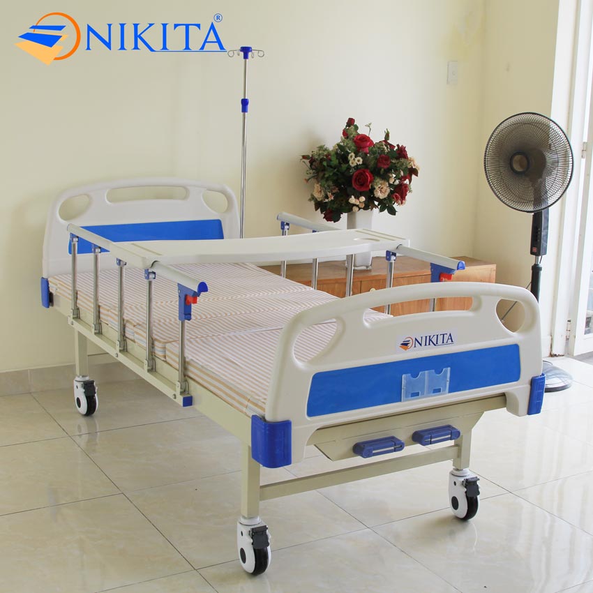 Giường bệnh y tế cao cấp đa chức năng - DCN03 chính hãng NIKITA - Chức năng nâng đầu - Nâng chân - Có chổ để bô