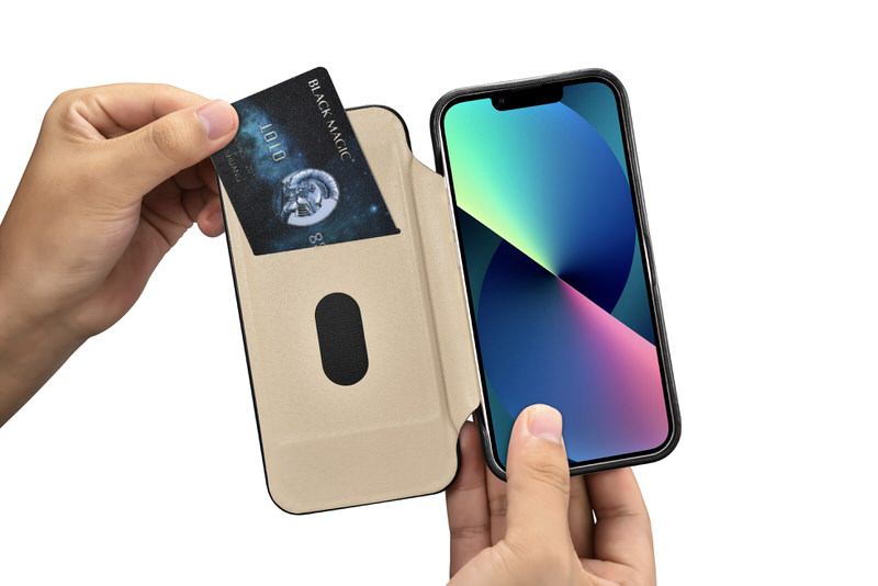 Bao da iCarer hỗ trợ sạc không dây dành cho iPhone 14 / iPhone 14 Plus Curved Edge Real Leather - Hàng nhập khẩu