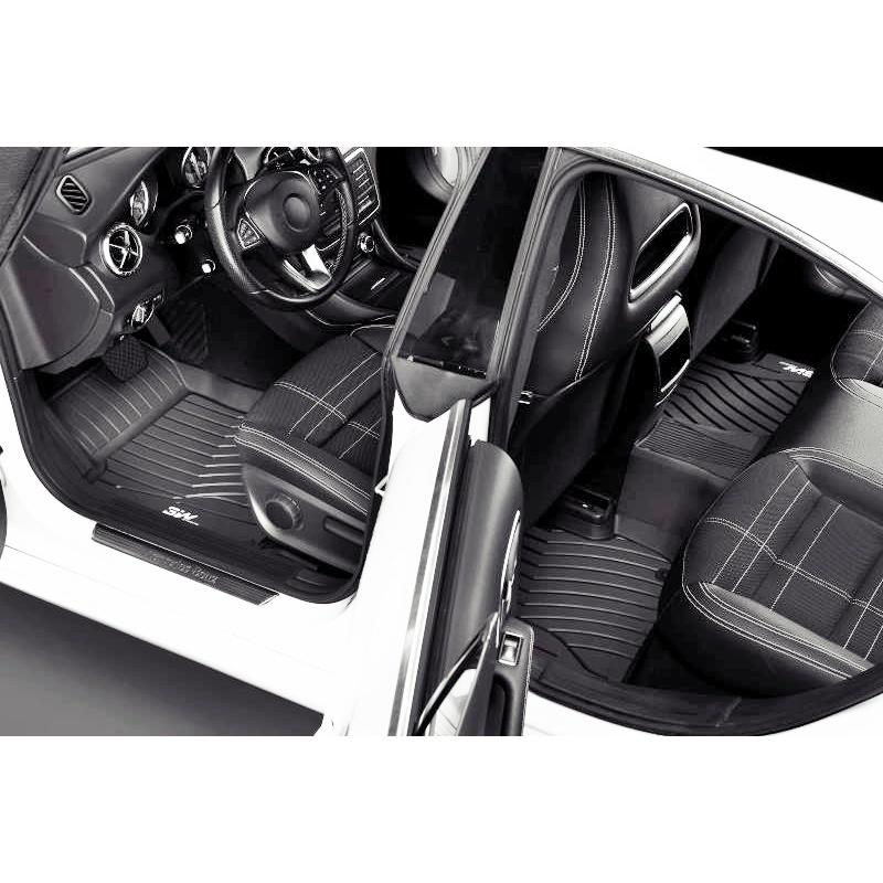Thảm lót sàn xe ô tô Mercedes CLA 2014 Nhãn hiệu Macsim 3W chất liệu nhựa TPE đúc khuôn cao cấp - màu đen