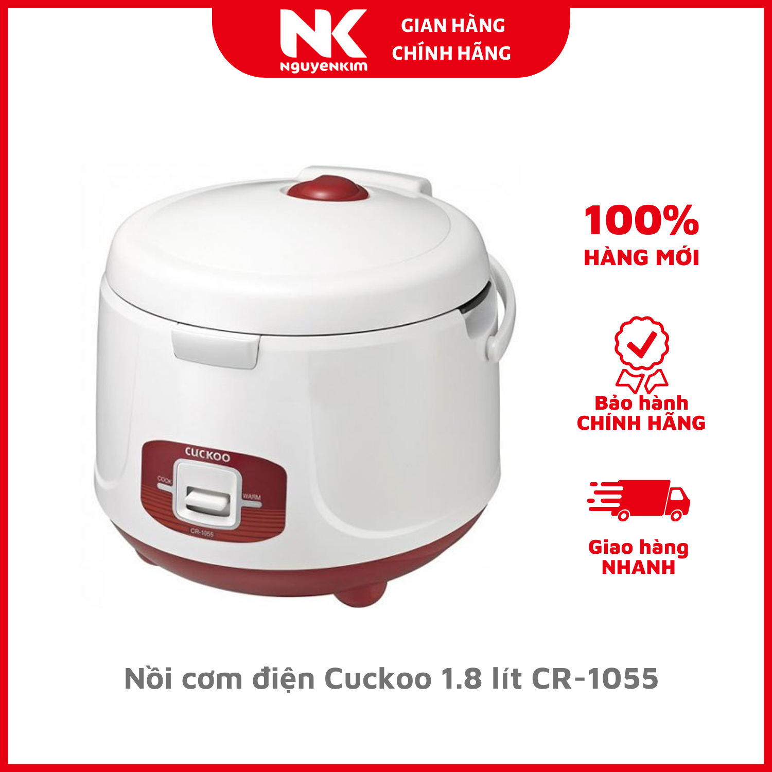 Nồi cơm điện Cuckoo 1.8 lít CR-1055 - Hàng Chính Hãng