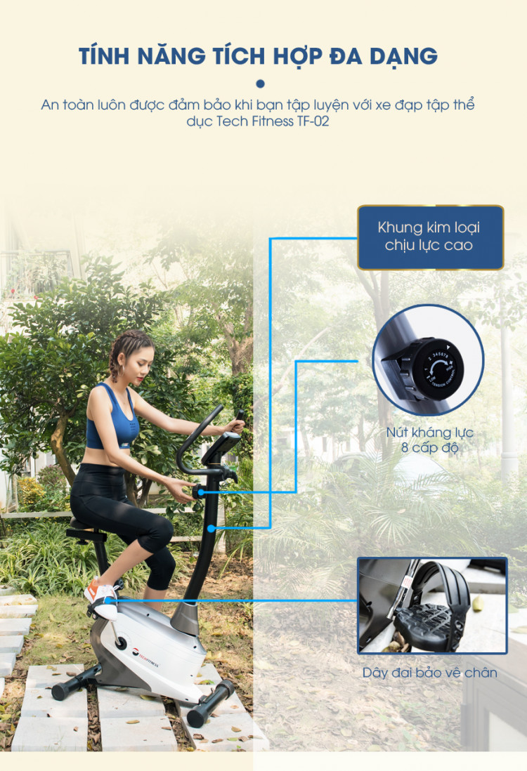 TF-02 sẽ mang đến cho bạn những phút giây tập luyện tuyệt vời và an toàn nhất.