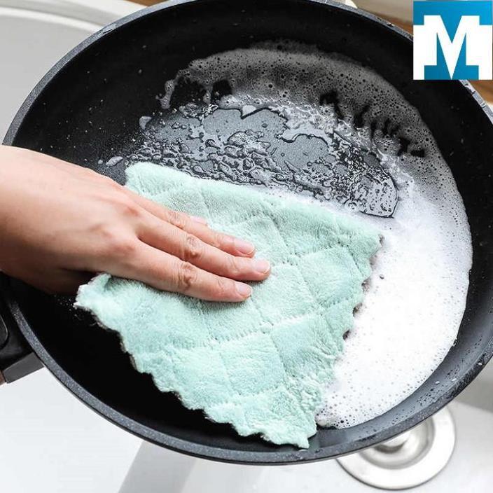 Khăn bông lau tay nhà bếp mẫu mới 2 mặt siêu thấm hút bibi90