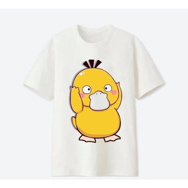 Áo thun vịt vàng Áo phông Psyduck hot trend Thun cotton dày dặn