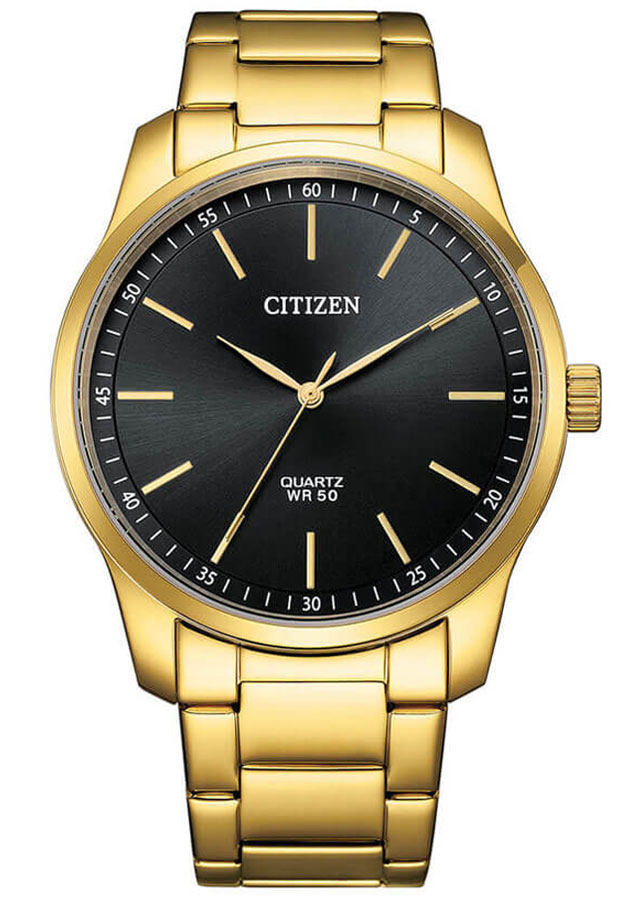 Đồng Hồ Nam Citizen Pin BH5002-53E - Dây Kim Loại - Kính Khoáng - Mặt Đen