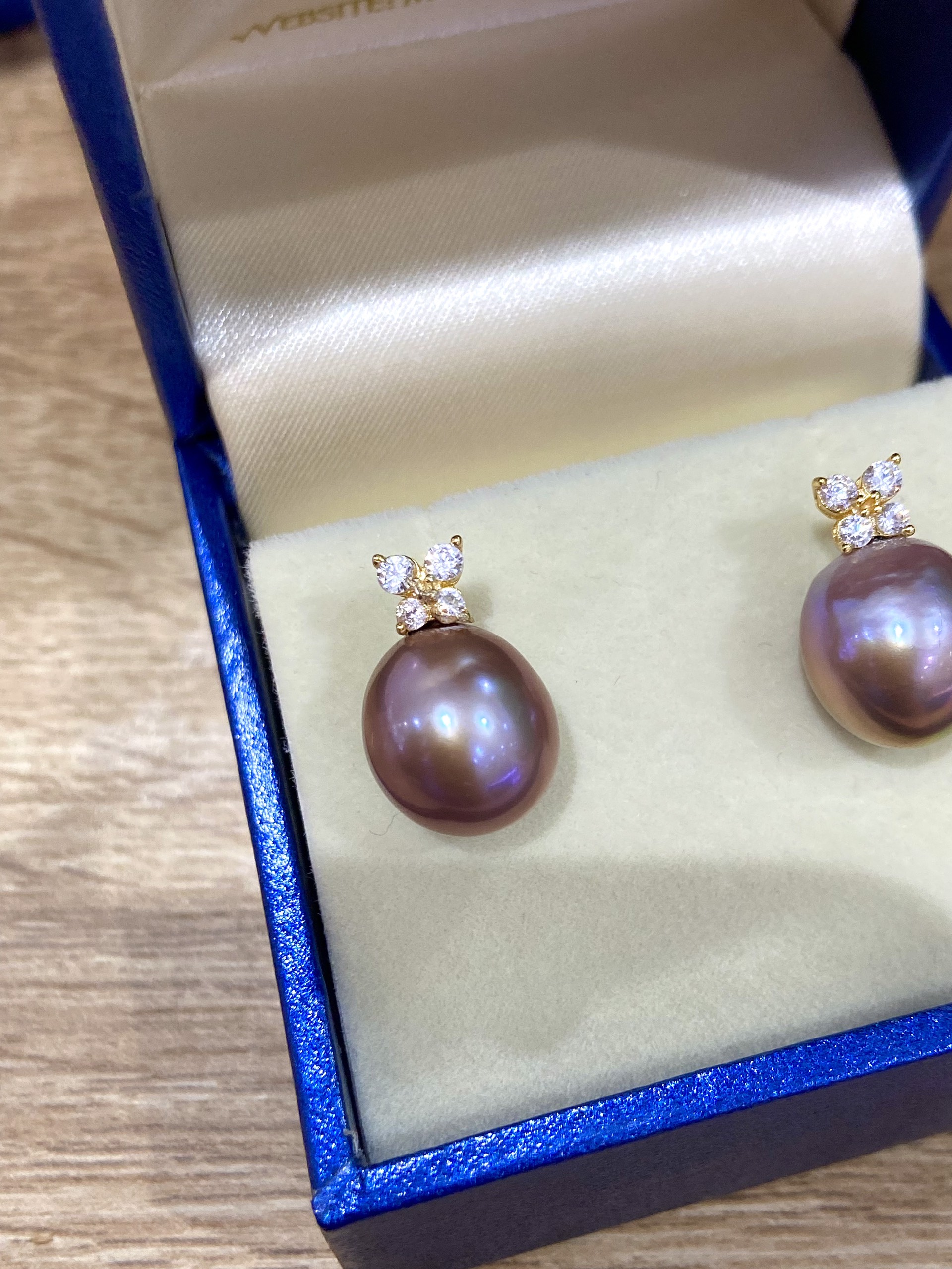 Bông Tai Ngọc Trai Edison Ánh Tím - MOON Jewelry