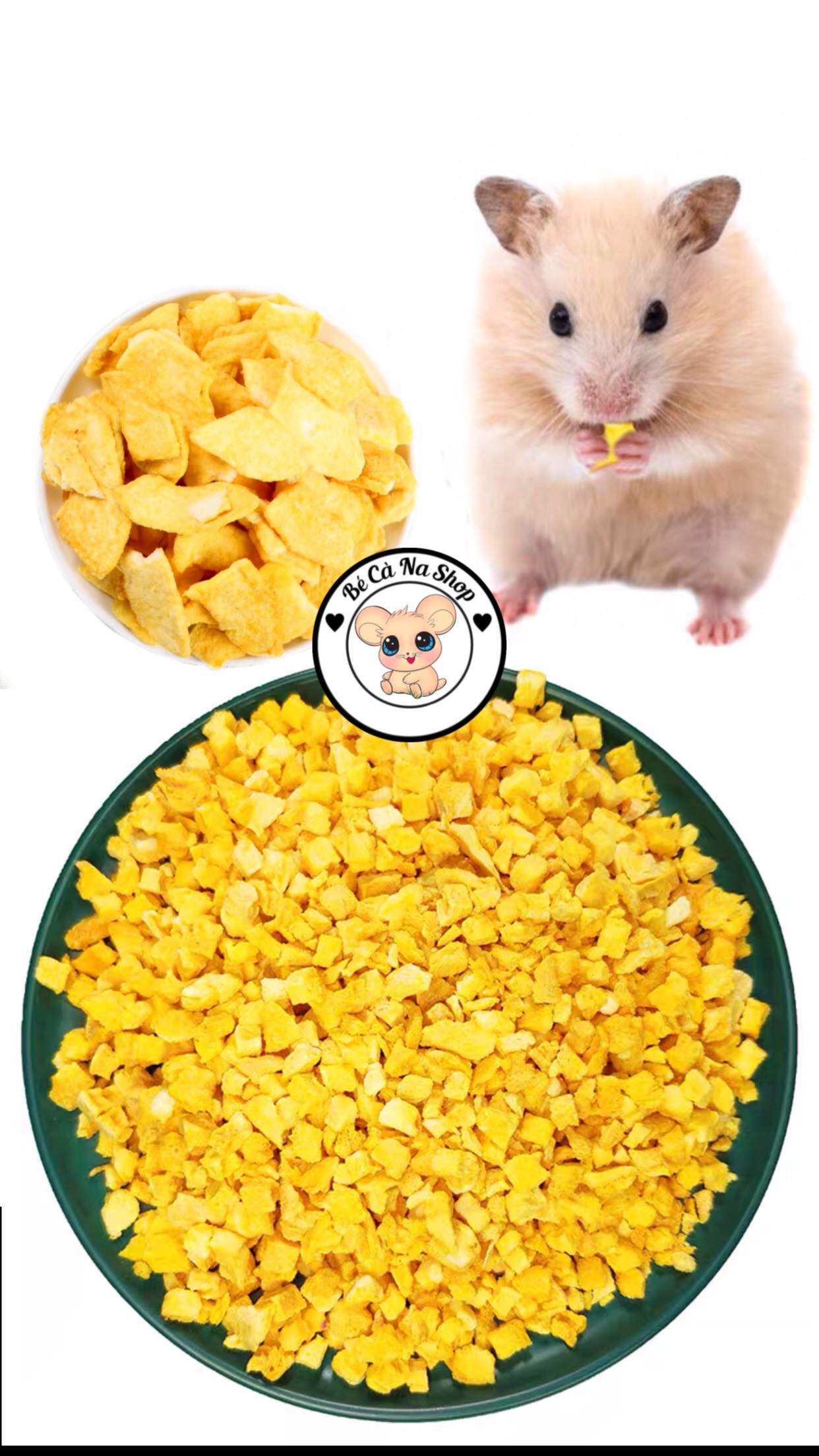 Khoai lang vàng sấy. thức ăn trái cây cho hamster , thỏ bọ sóc...