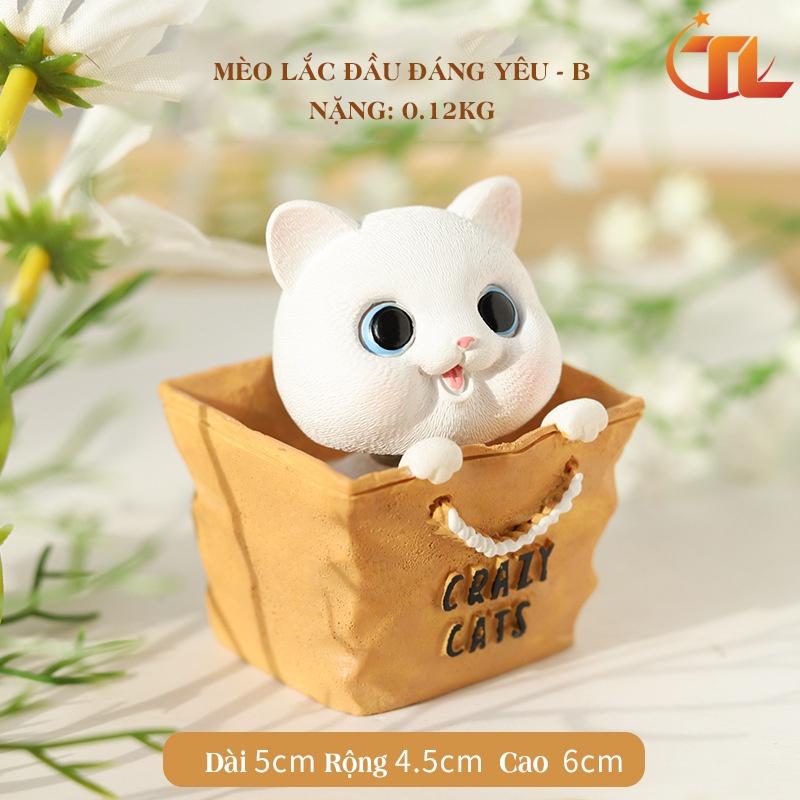 Mèo lắc đầu trang trí dễ thương - Crazy Cats