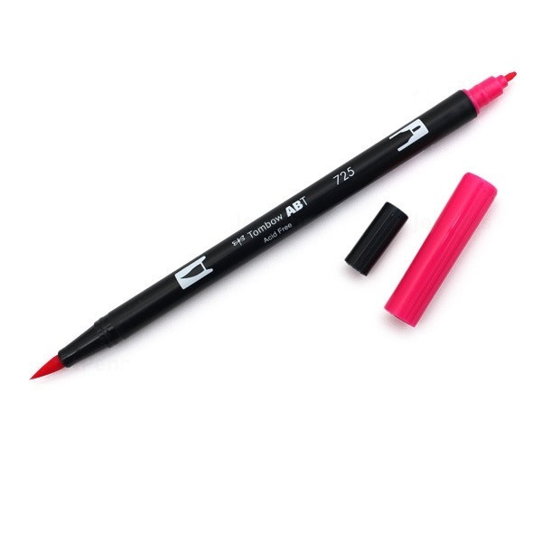 Bút lông cọ hai đầu Tombow ABT Dual Brush Pen - Brush/ Bullet - Red (725)