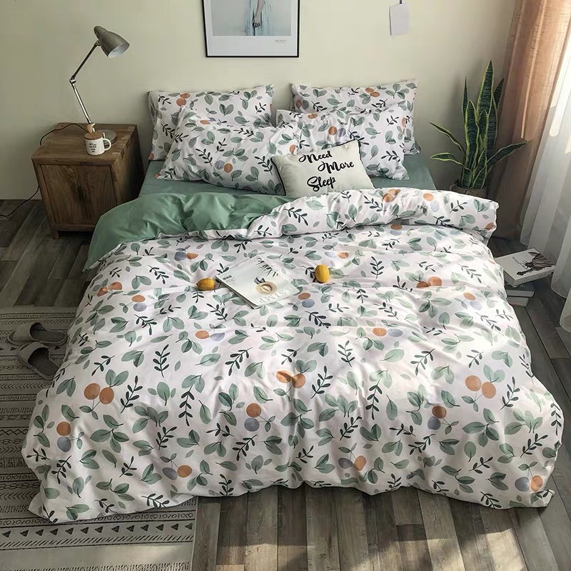 Bộ Chăn Chần Ga Gối Cotton LIDACO SP001061 - Trái Cam