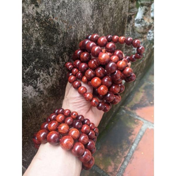 Vòng tay nam gỗ hạt tròn 12 ly 14 ly cẩm lai ngày mai tươi sáng