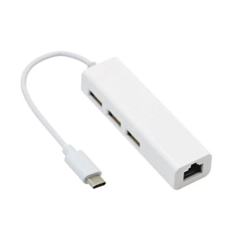 Cáp kết nối Mạng internet cho Điện thoại cổng Micro USB sang mạng LAN Ethernet và 3 cổng USB