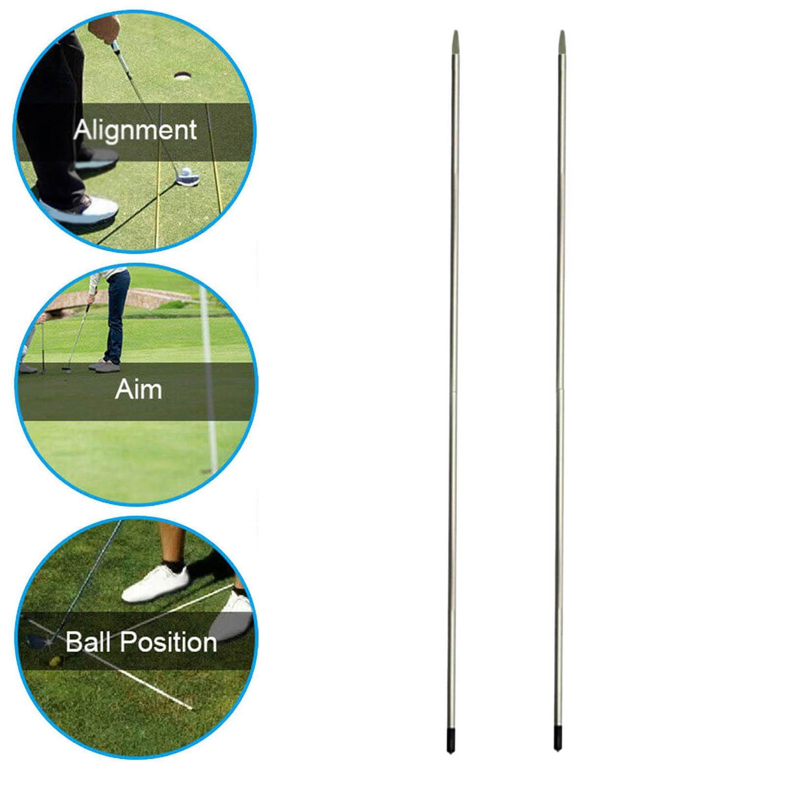 2 Pack Golf Alignment Sticks Posture Corrector 120cm Swing Trainer