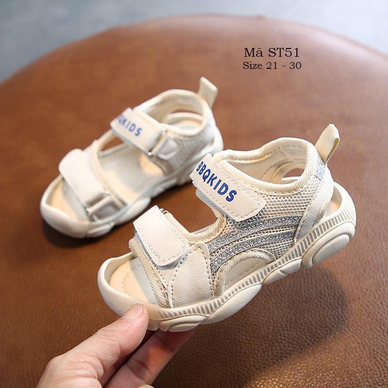 Sandal cho bé trai 1 – 5 tuổi màu trắng Fashion Style mềm mại và tiện dụng ST51