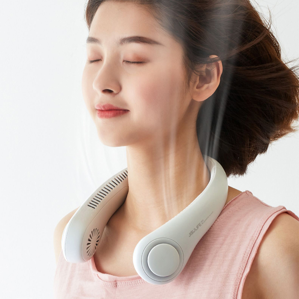 Quạt không dây tích điện thiết kế đeo choàng cổ, nhiều màu cho cả nam và nữ, thích hợp cho người vận động, làm việc bên ngoài trời, 3 tốc độ làm mát nhanh, tức thì