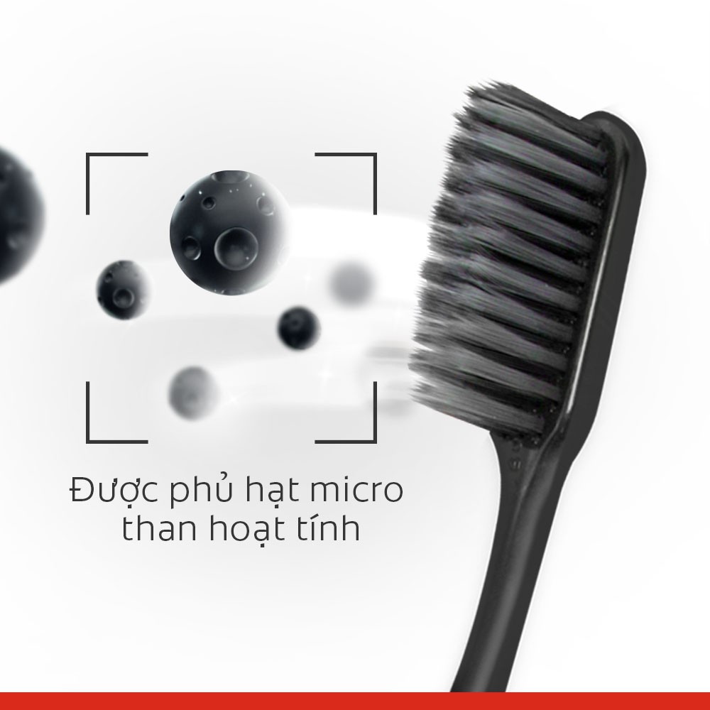 Bộ 5 Bàn chải đánh răng Colgate than hoạt tính kháng khuẩn SlimSoft Charcoal mềm mảnh tặng 3 Bàn chải