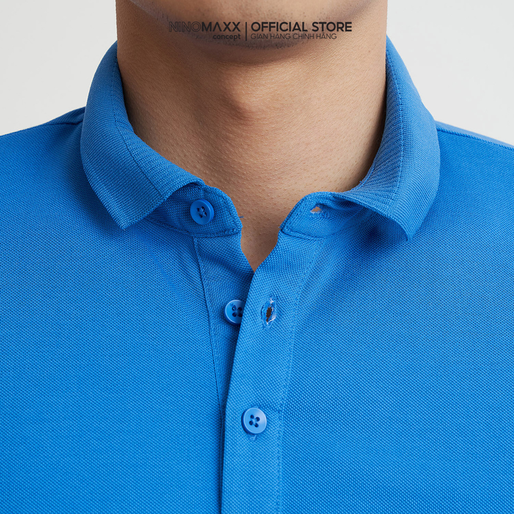 N&amp;M Club Áo polo Nam chân cổ áo kiểu sơ mi tay ngắn sợi cotton Mercerized 2105018