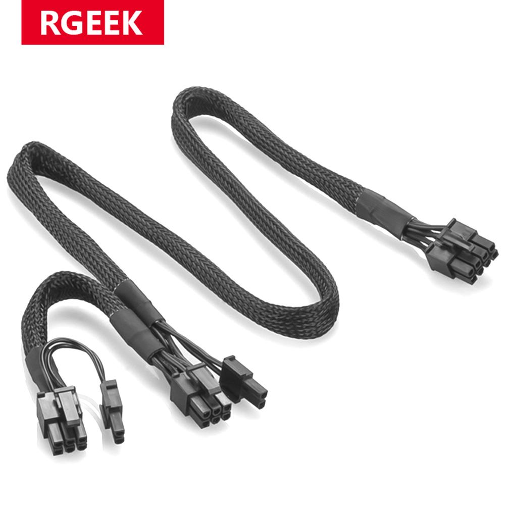 RGeek PCI-E 8Pin Sang Dual 8Pin Cáp Cấp Nguồn PCIe 8 Pin 1 Ra 2 Bộ Chia Cho Corsair RM1000 RM850 RM750 RM650 RM550 RM450