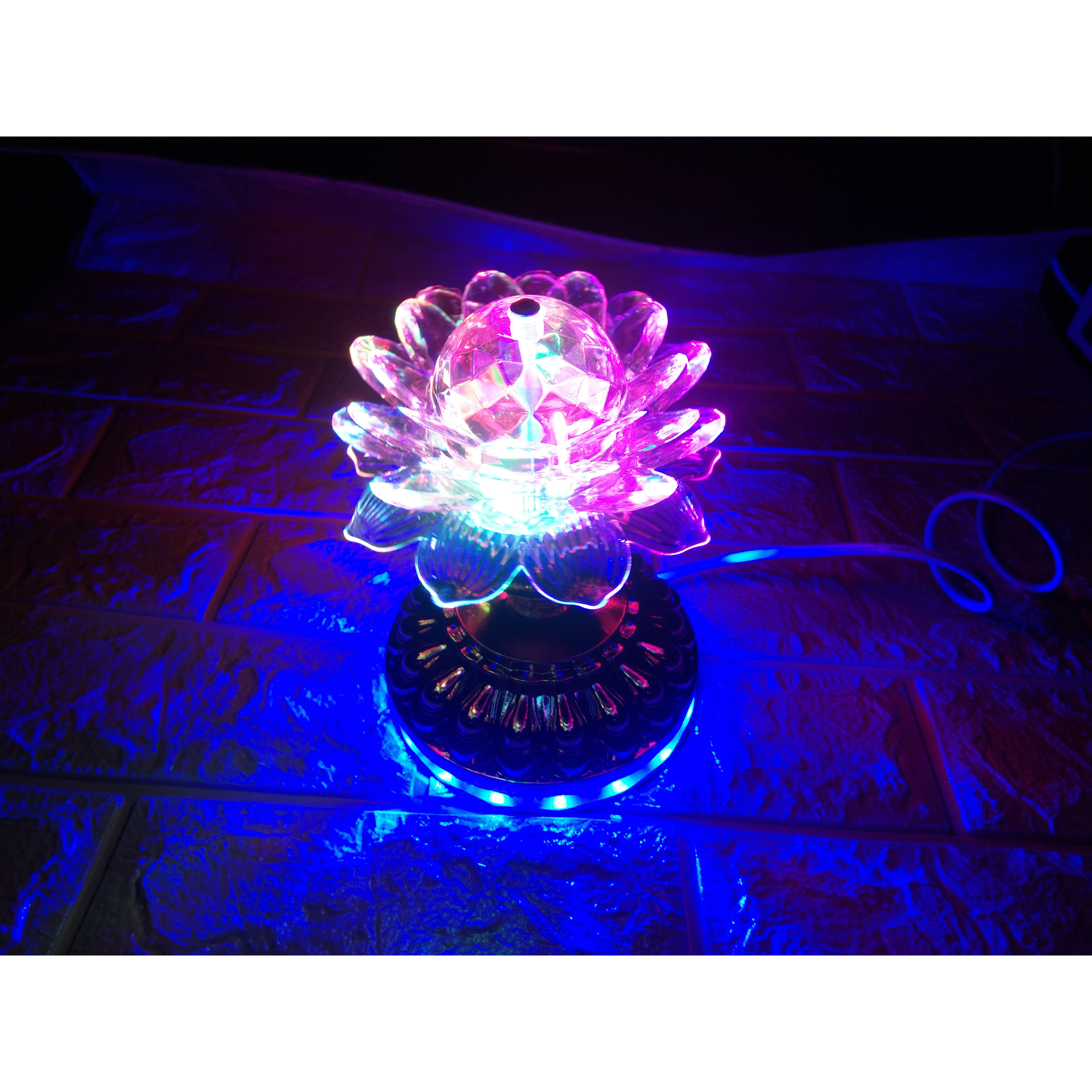 Đèn LED hoa sen để bàn thờ tổ tiên, phát sáng nhiều màu KM-M2003